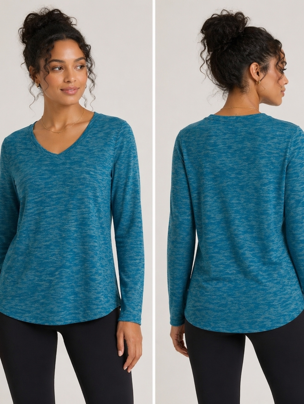 St. John's Bay Teal Long Sleeve Top